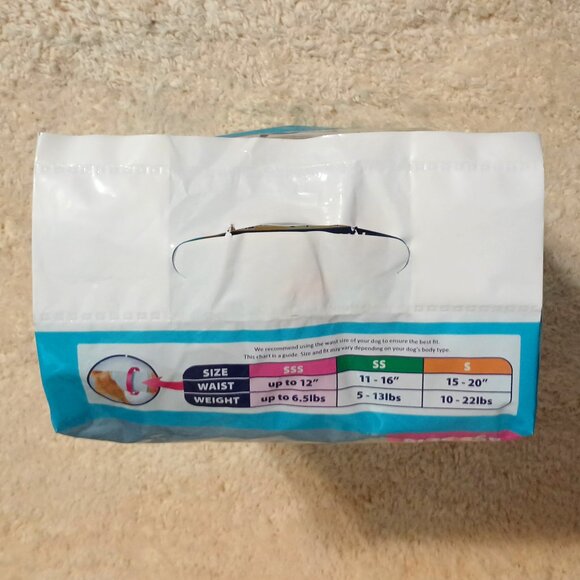 NWT ~ Hartz Stretchy Waistband 52 Disposable Male Dog Wraps, (Size:  SSS) - Picture 8 of 10